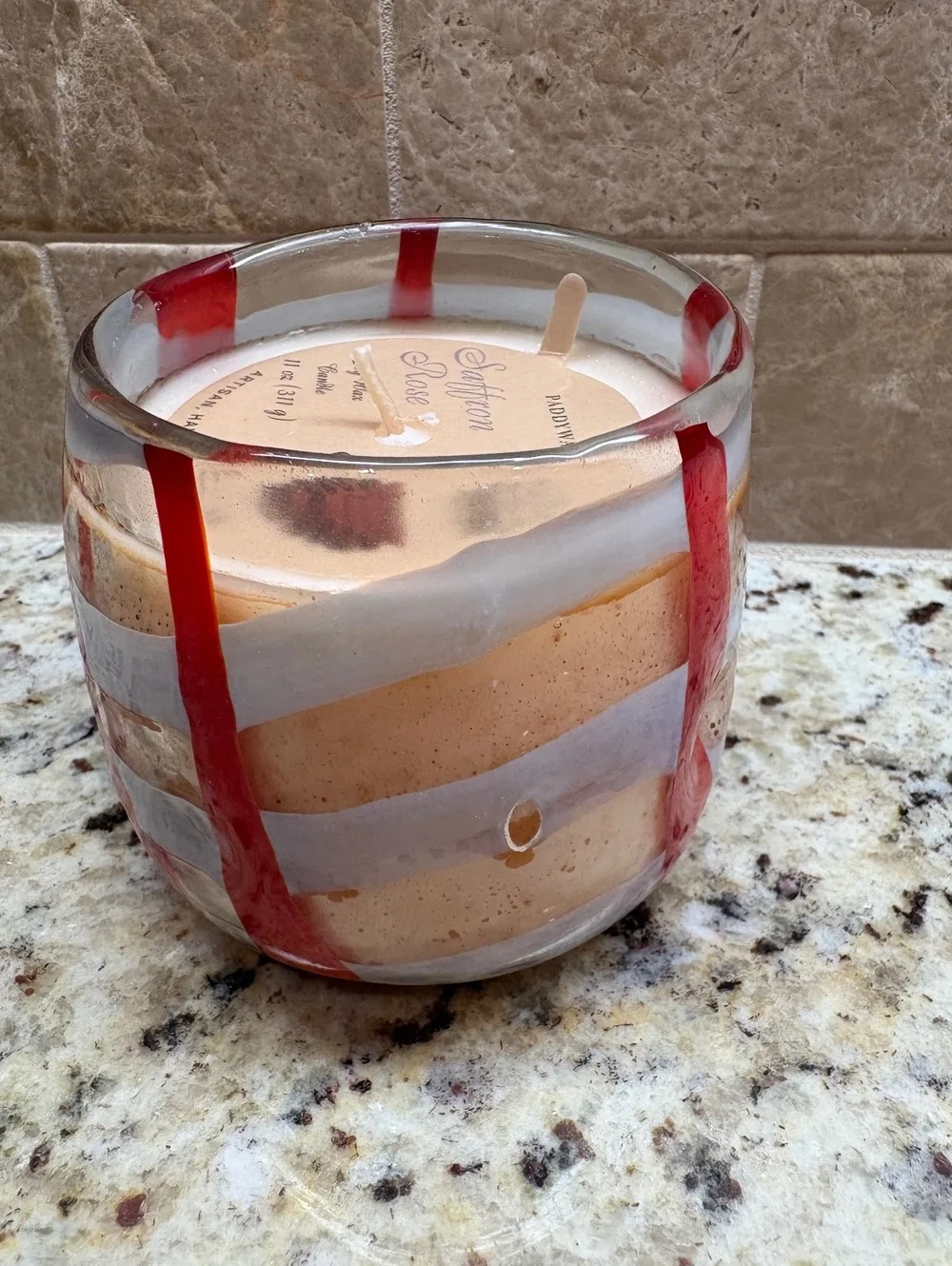 Paddywax Saffron Rose Soy Wax Candle 11 oz Artisan Hand-Made Glass New